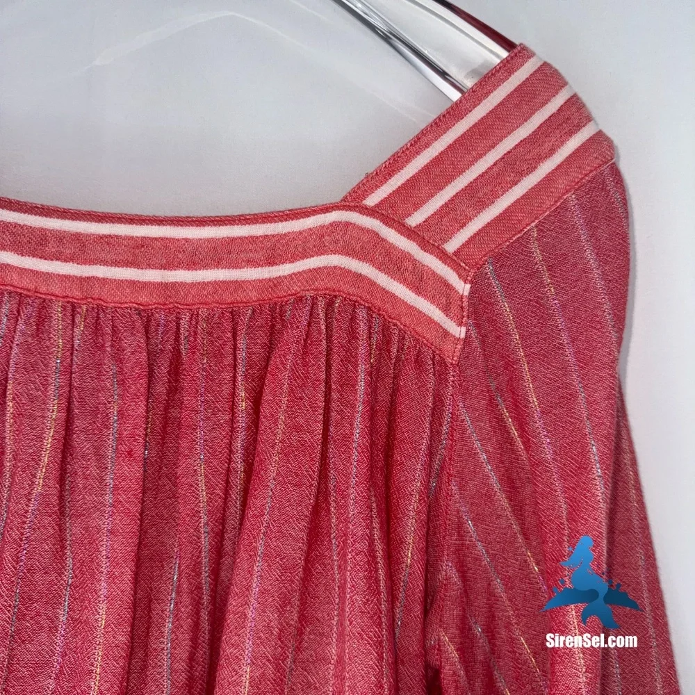 1134 NWOT Free People See Saw Top - Size XS (oversize) - Red - Picture 13 of 16